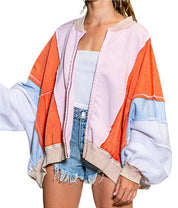 Colorblock  Zip Up Jacket