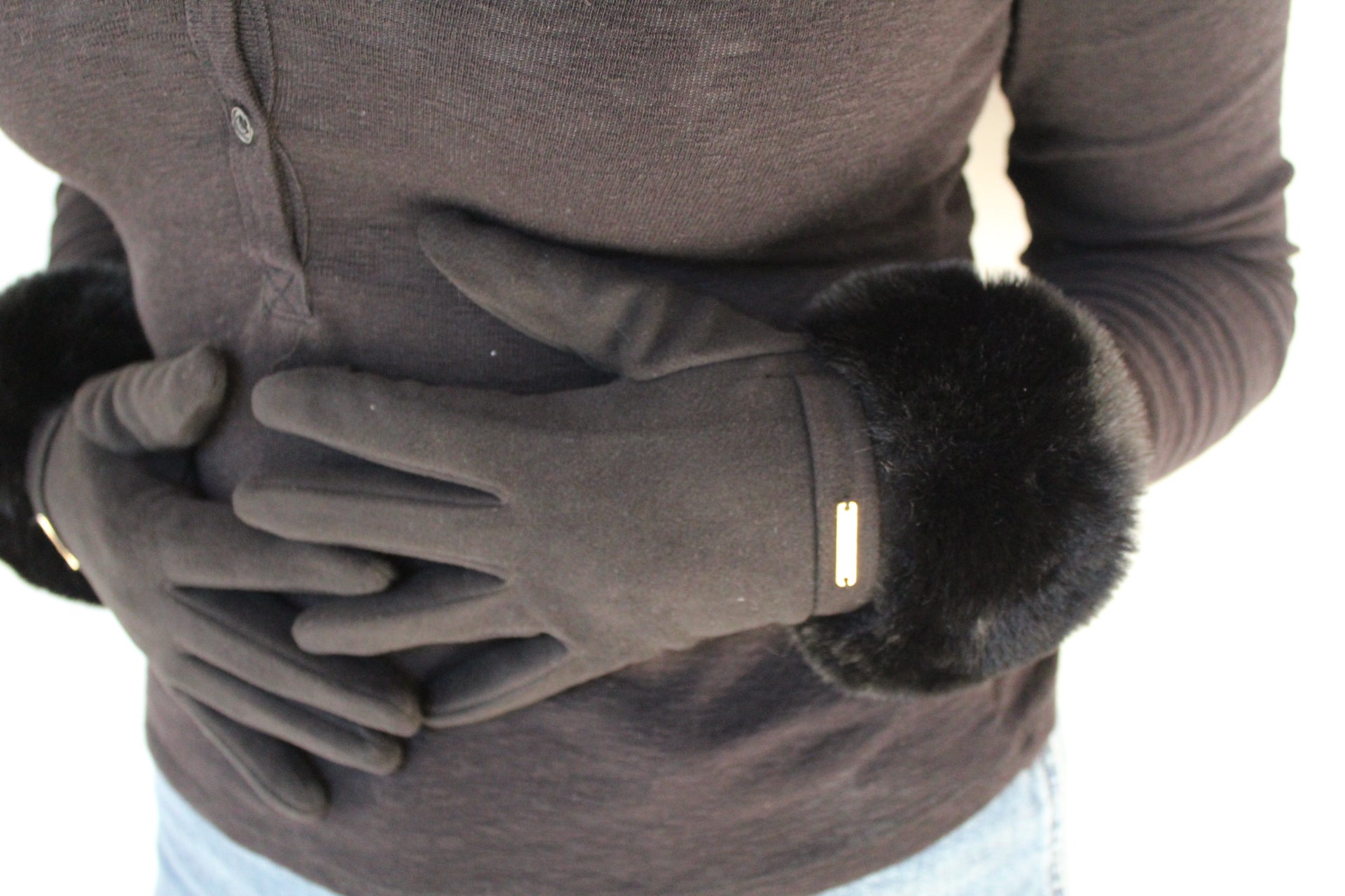 The Faux Fur Cuff Gloves
