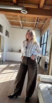 The Barrel Jean in Coffee