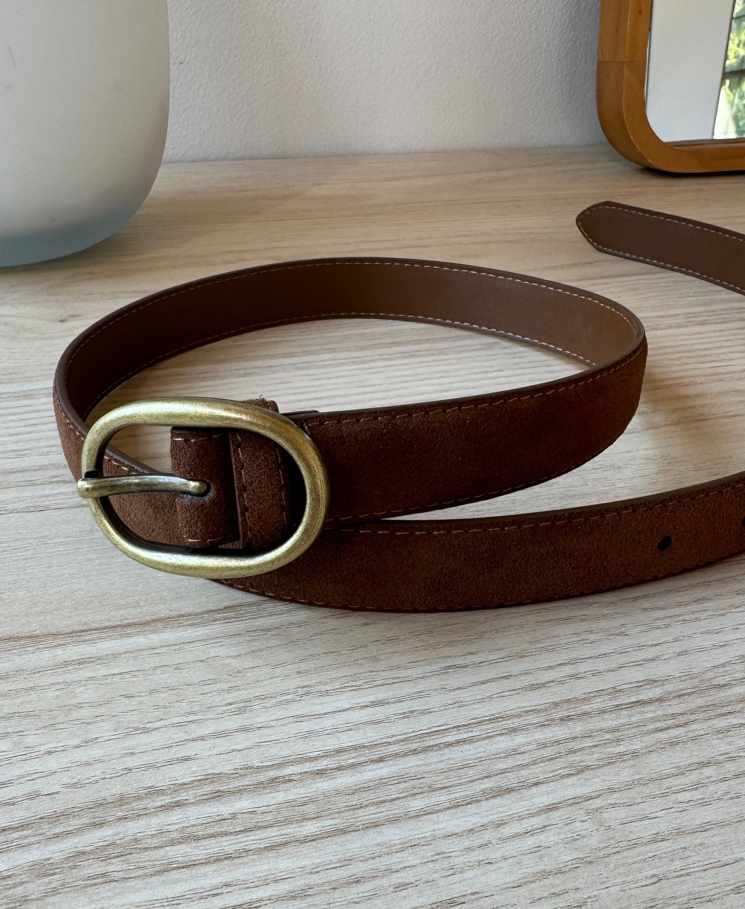 Brown Suede Belt