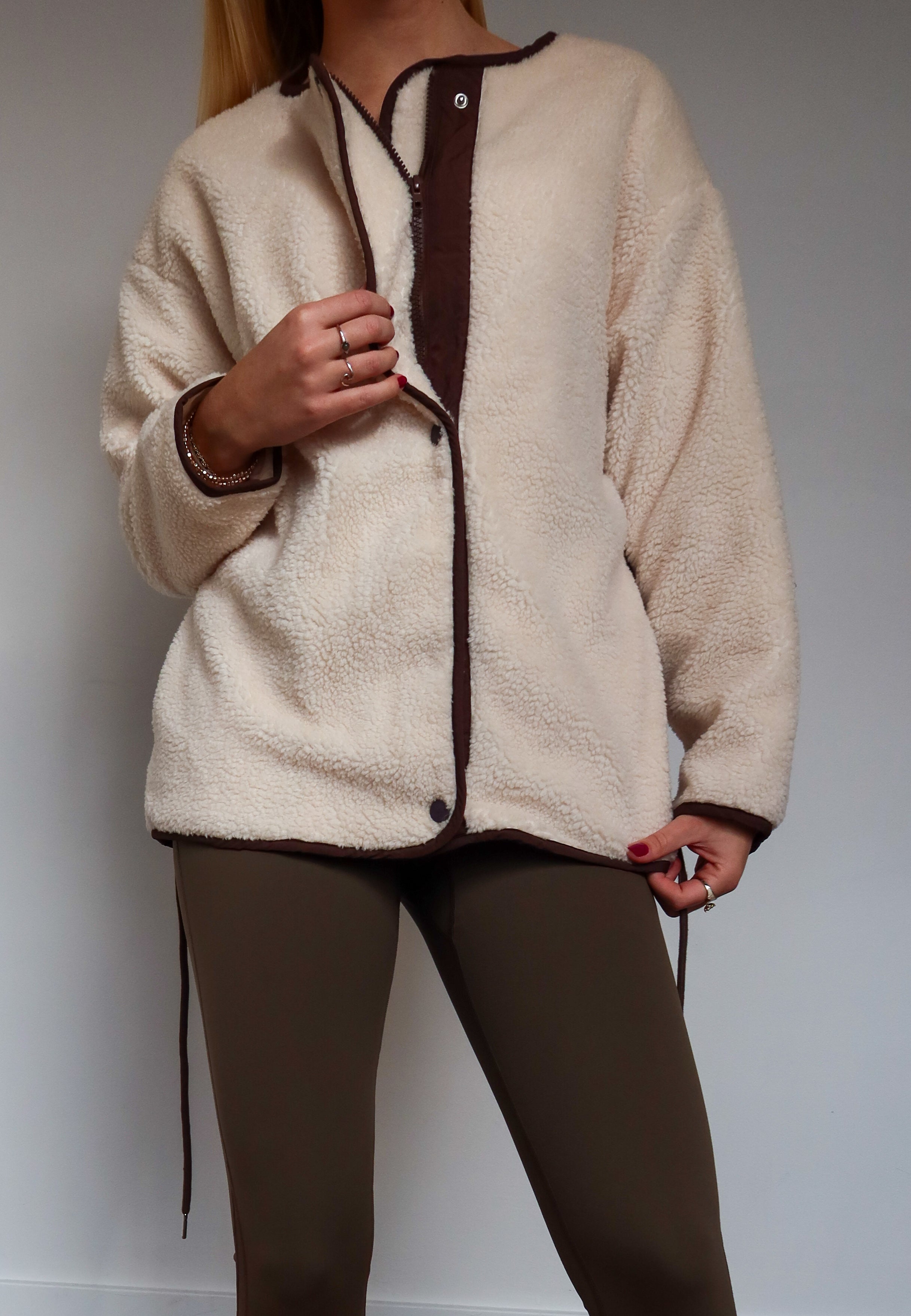 Loose-Fit Teddy Jacket