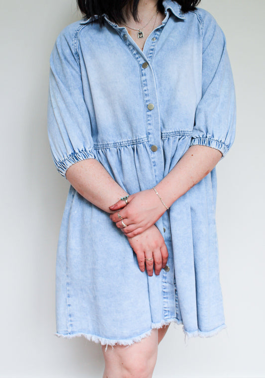 Washed Denim Dress