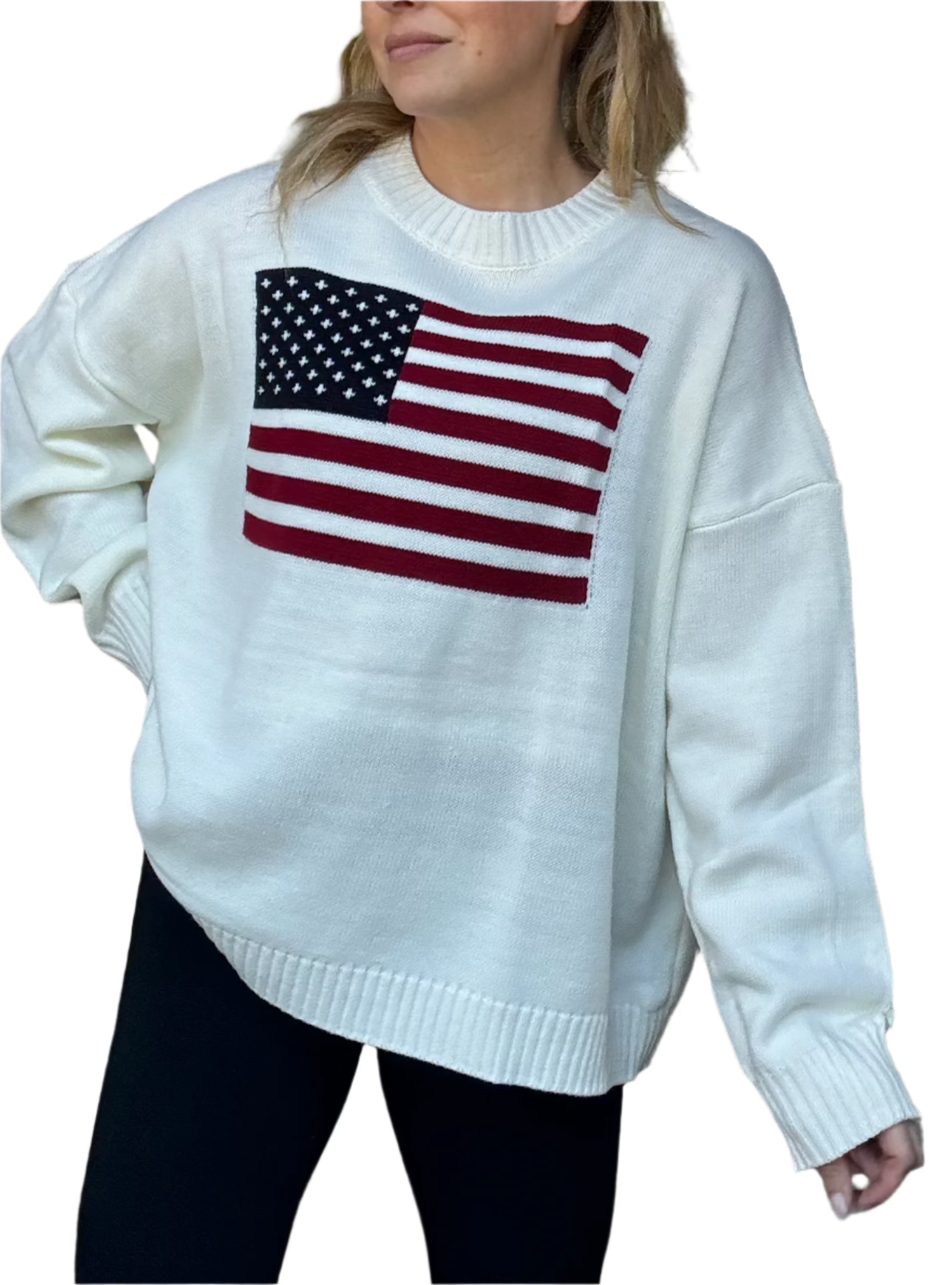 Flag Pattern Knit Sweater