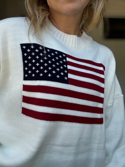 Flag Pattern Knit Sweater