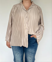 Champagne Pleated Blouse