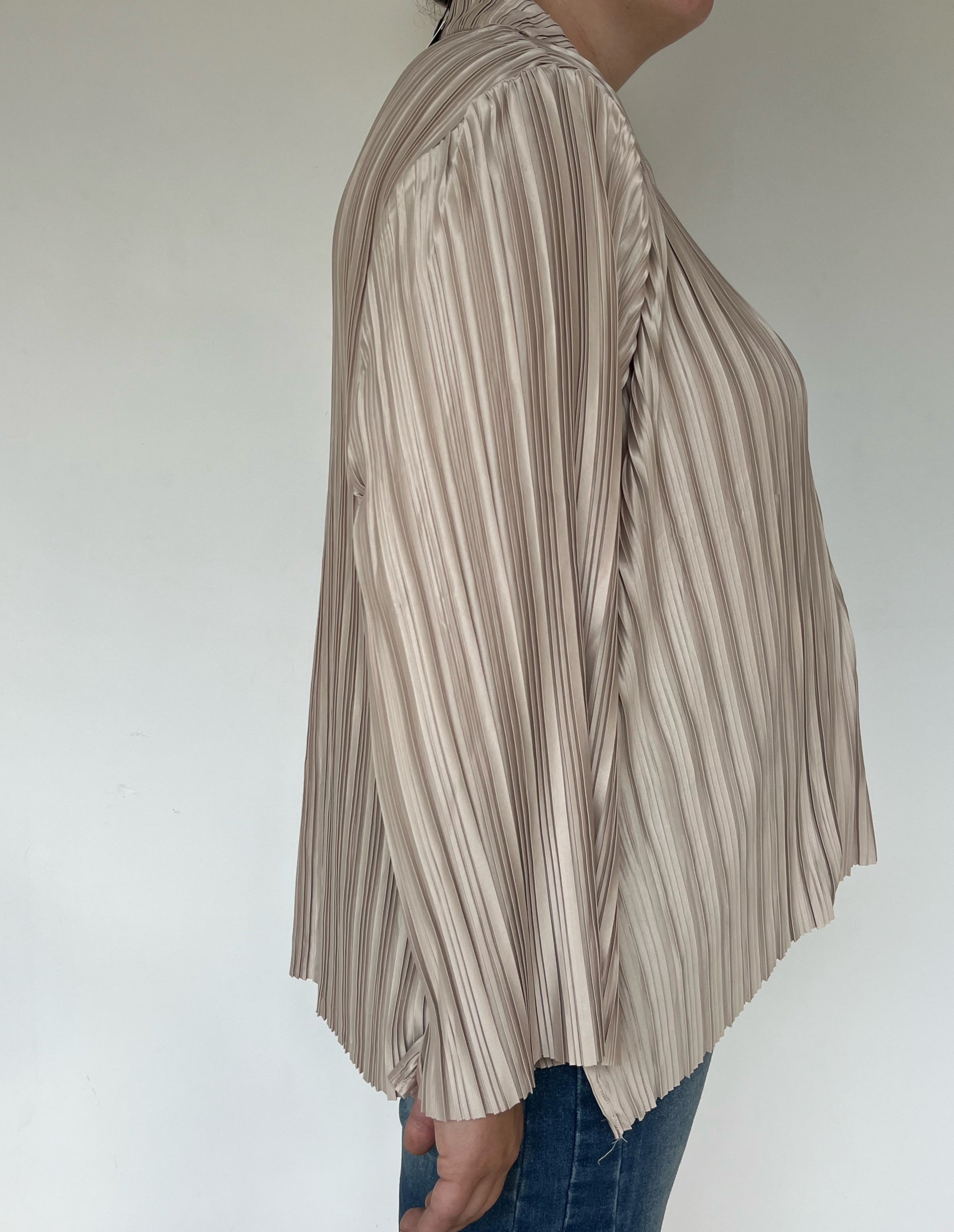 Champagne Pleated Blouse