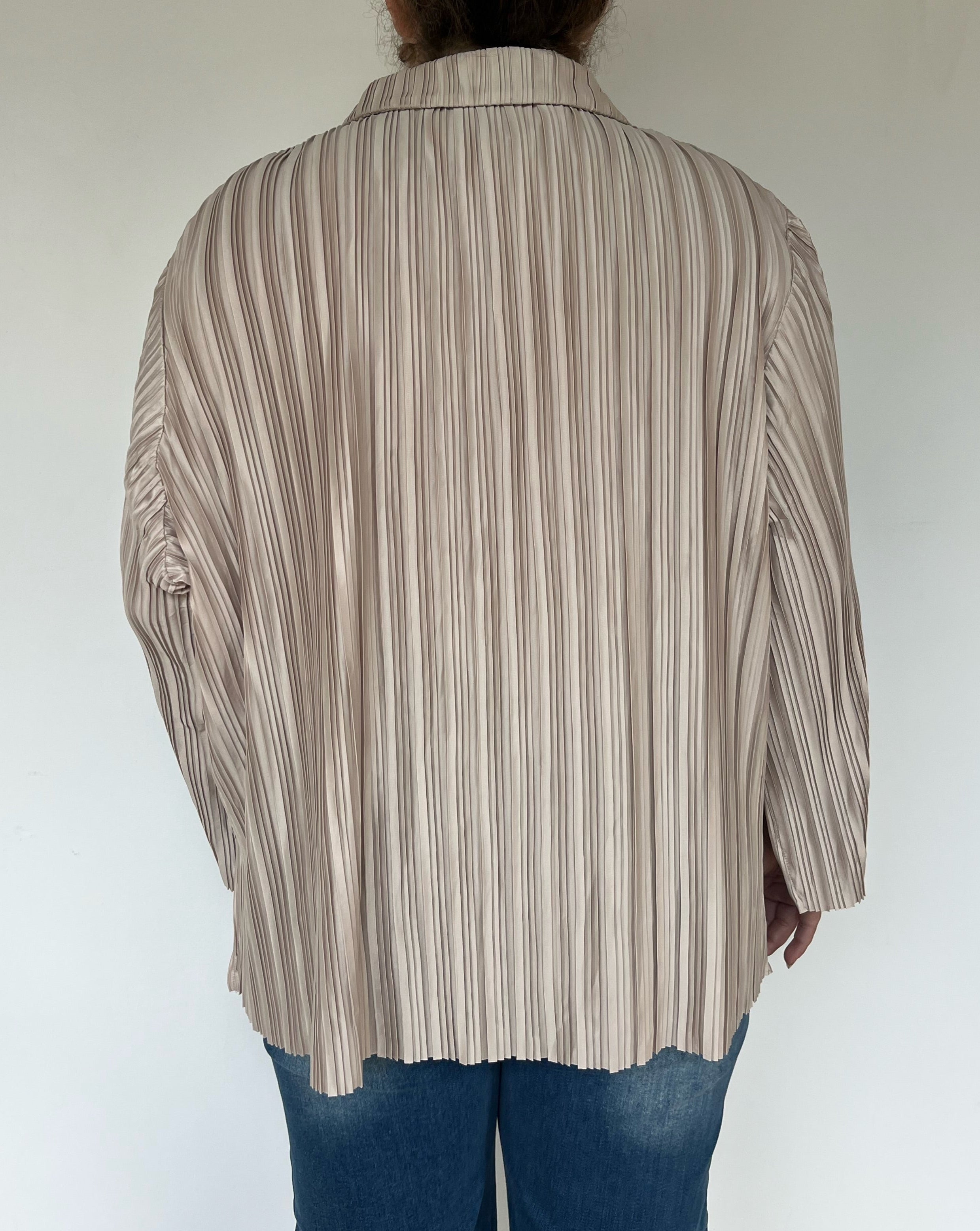 Champagne Pleated Blouse