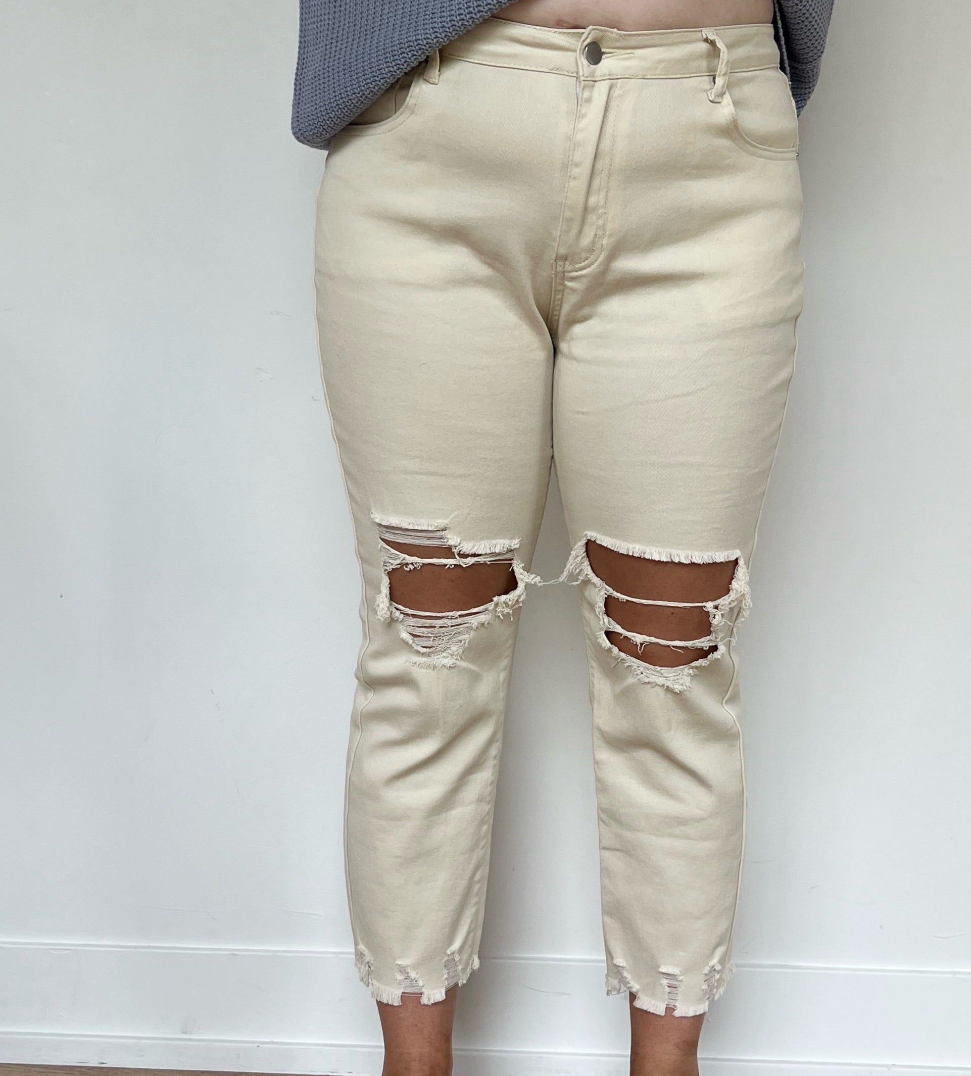 Plus Size Casual High Rise Flared Jeans