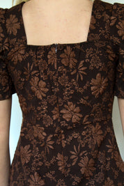 Jacquard Puff Sleeve Dress