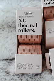 Recycled Plastic XL Thermal Rollers 4pc Set - Terracotta