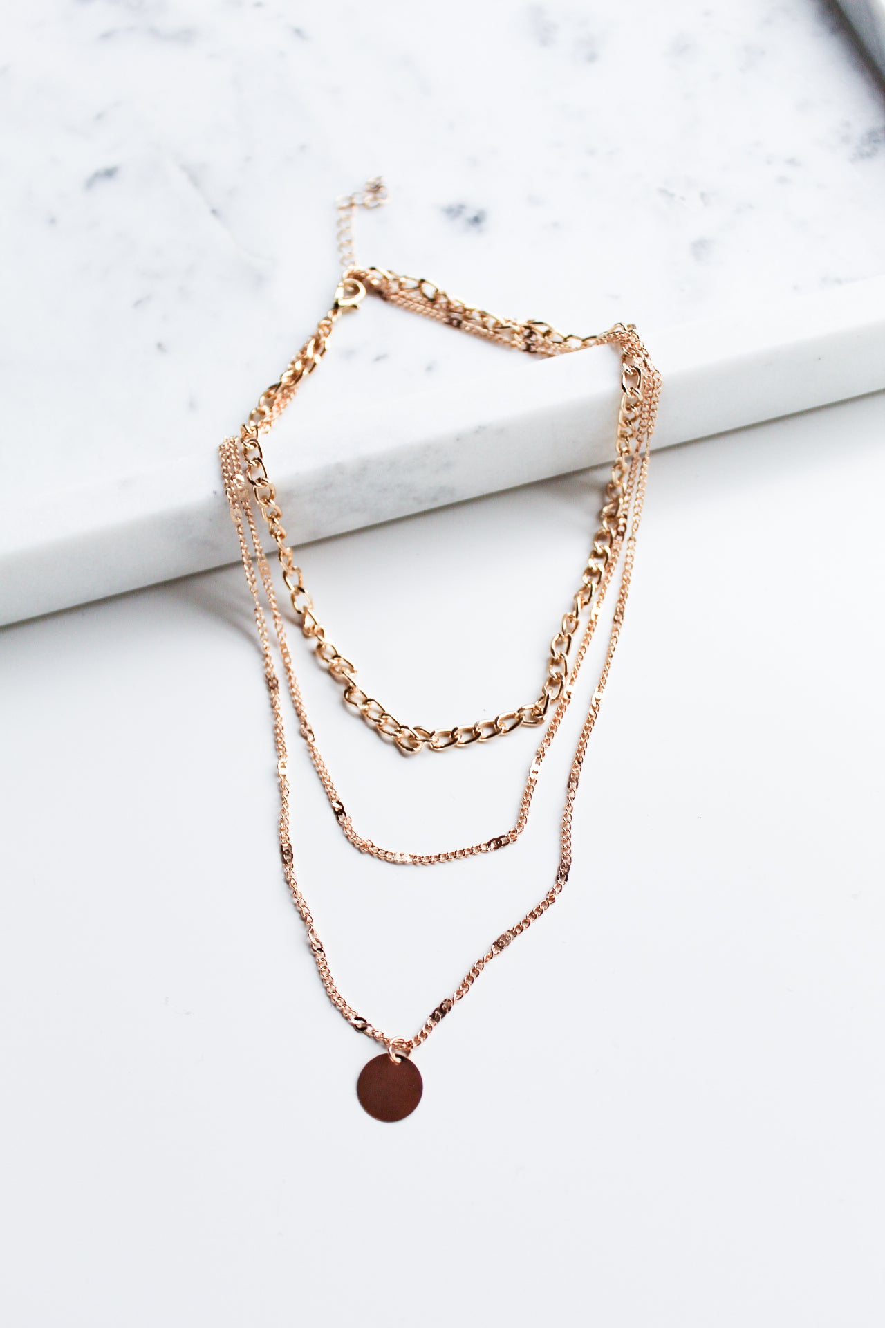 3 Pcs Layered Pendant Necklace