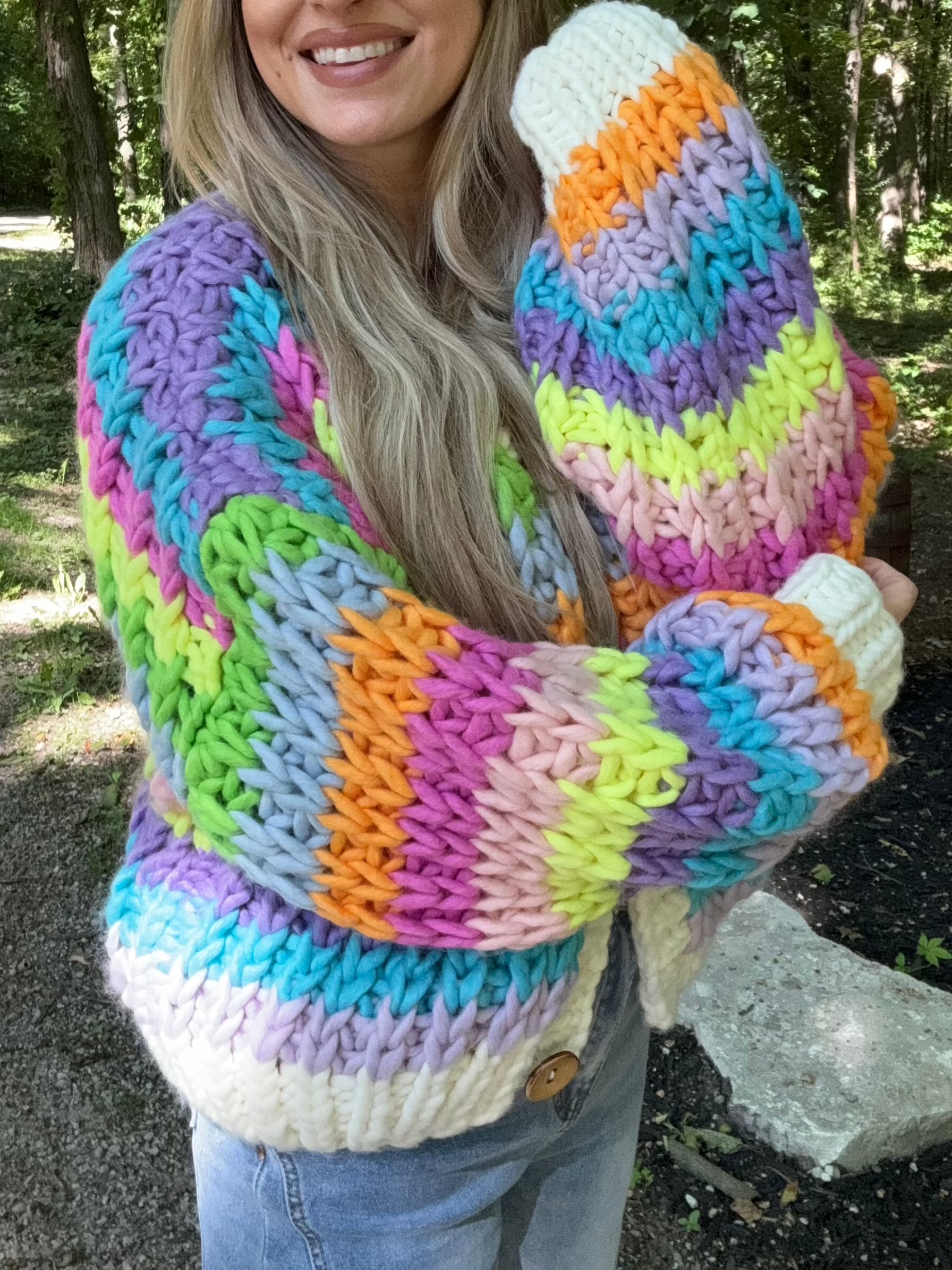 Rainbow Chunky Knit Sweater