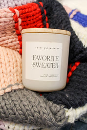 Favorite Sweater 15 oz Soy Candle, Matte Jar - Home Decor