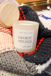 Favorite Sweater 15 oz Soy Candle, Matte Jar - Home Decor