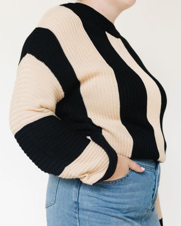 block Stripe Sweater