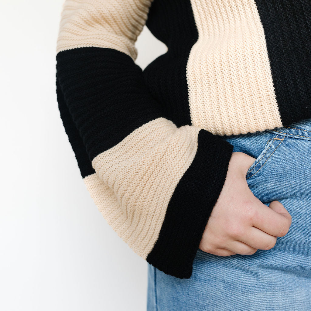 block Stripe Sweater