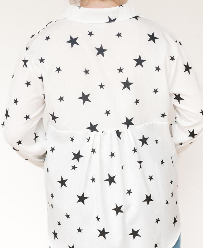 Star Print Blouse