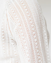 Cutout Lace V Neck Blouse