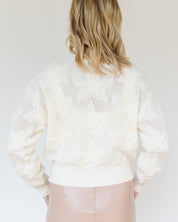 Star Pattern Crew Neck Sweater