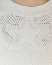 Star Pattern Crew Neck Sweater