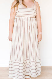 Striped Spaghetti Strap Maxi Dress