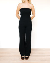 Foldover Bandeau Knit Sweater Jumpsuit