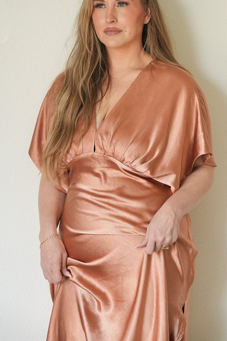 Flowing Satin Dress