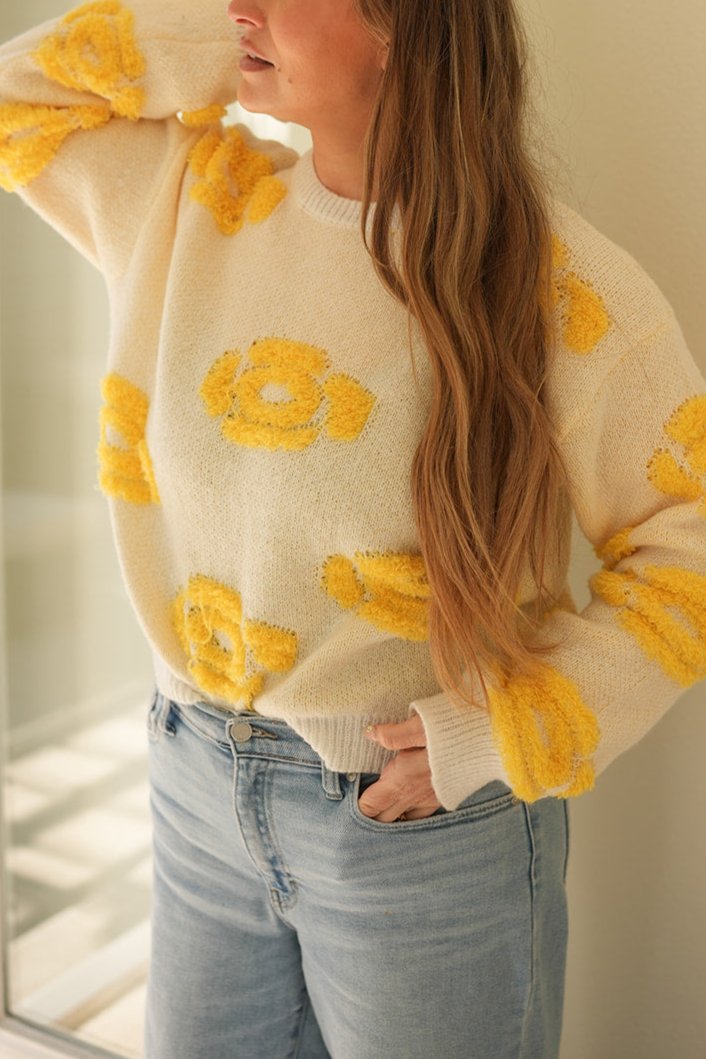 Elegant Floral Sweater