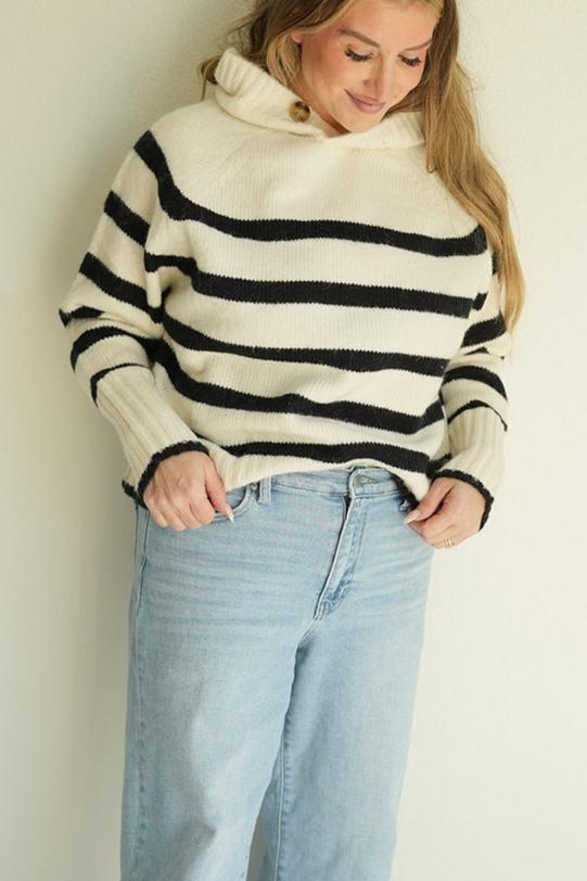 Striped Sweater Hoodie