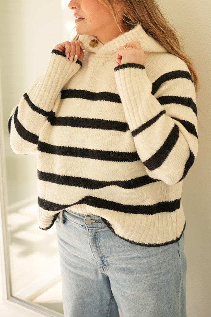 Striped Sweater Hoodie