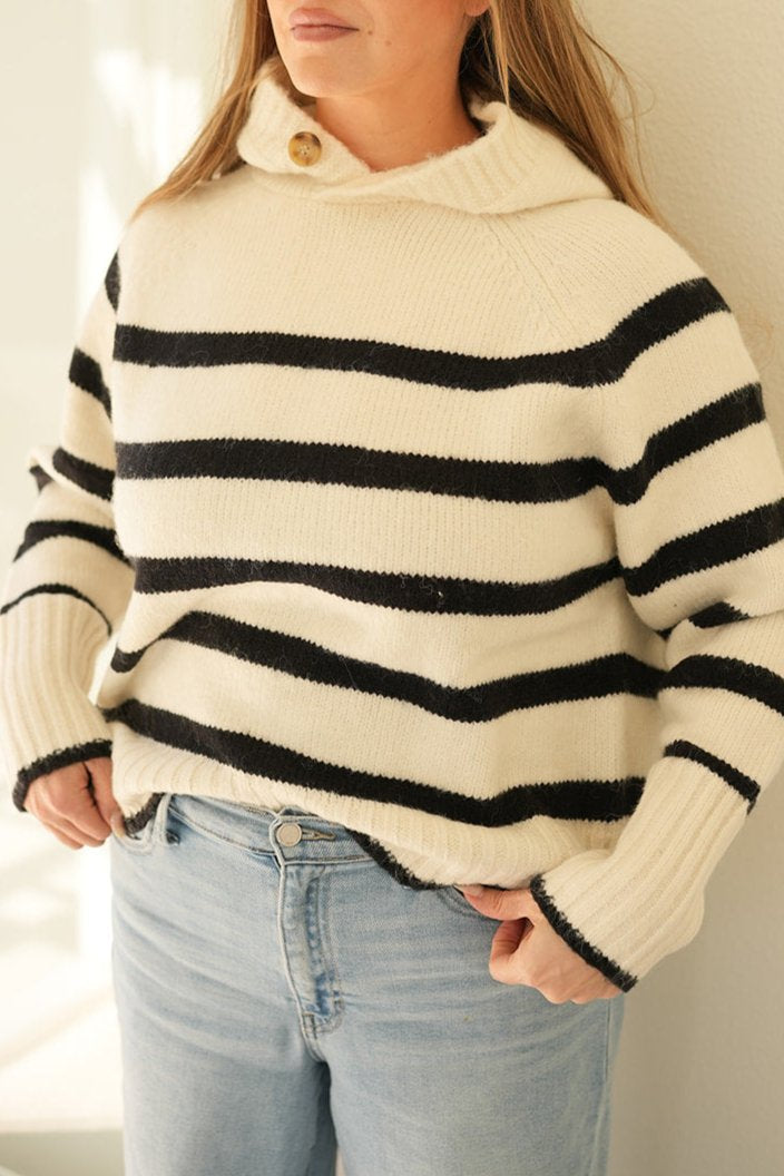 Striped Sweater Hoodie