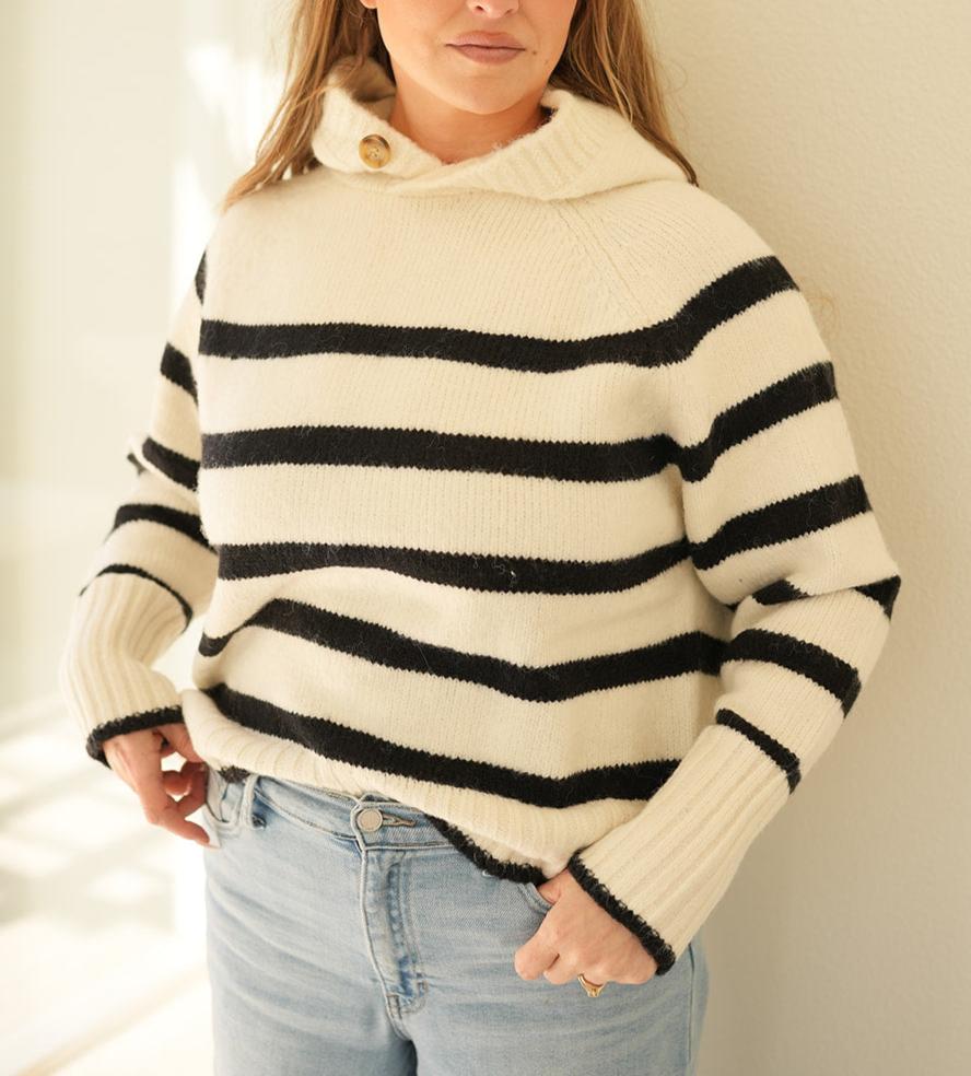 Striped Sweater Hoodie