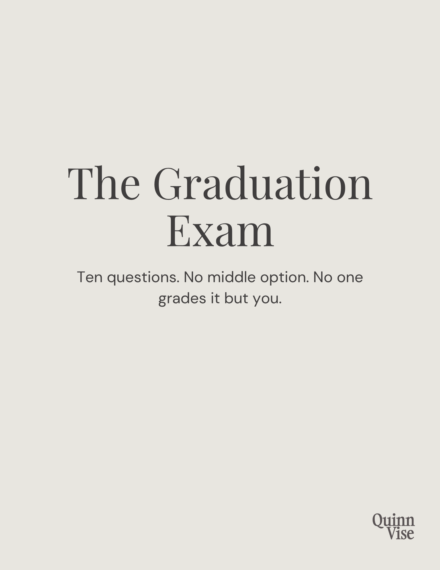 Printables: The Graduation Exam