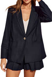 Linen Blend Classic Fit Blazer