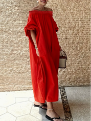 Plus Size Off Shoulder Dress