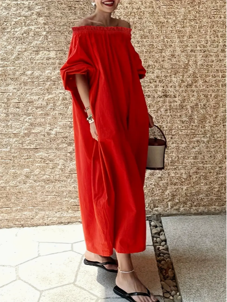 Plus Size Off Shoulder Dress