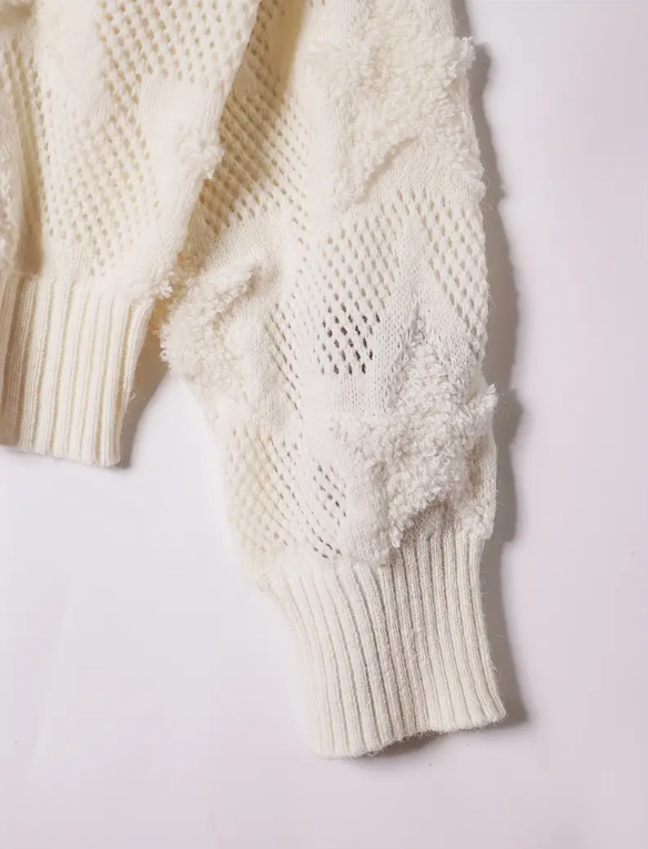 Star Pattern Crew Neck Sweater