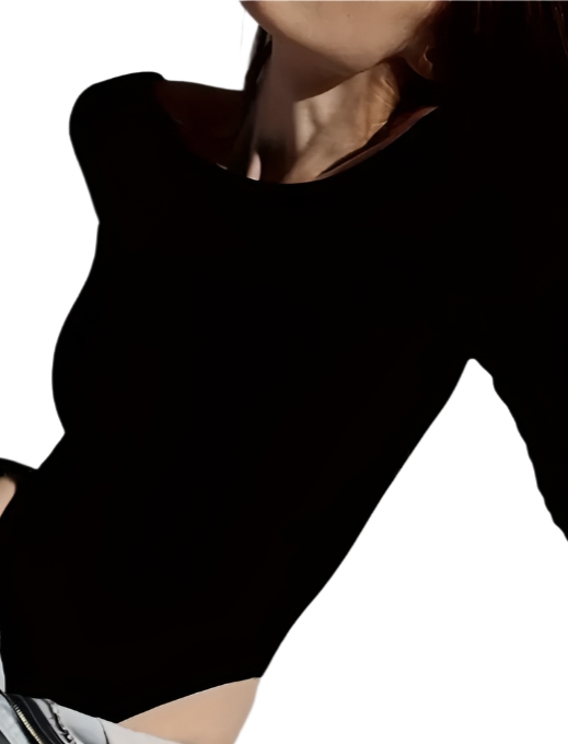 Solid Backless Bodysuit