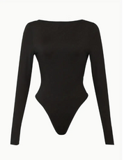 Solid Backless Bodysuit