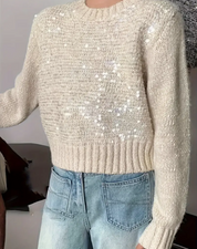 Sequin Crewneck Sweater