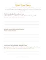 Printables: Meet Your Dana Reflection Worksheet