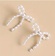 Imitation Pearl Bow Earrings