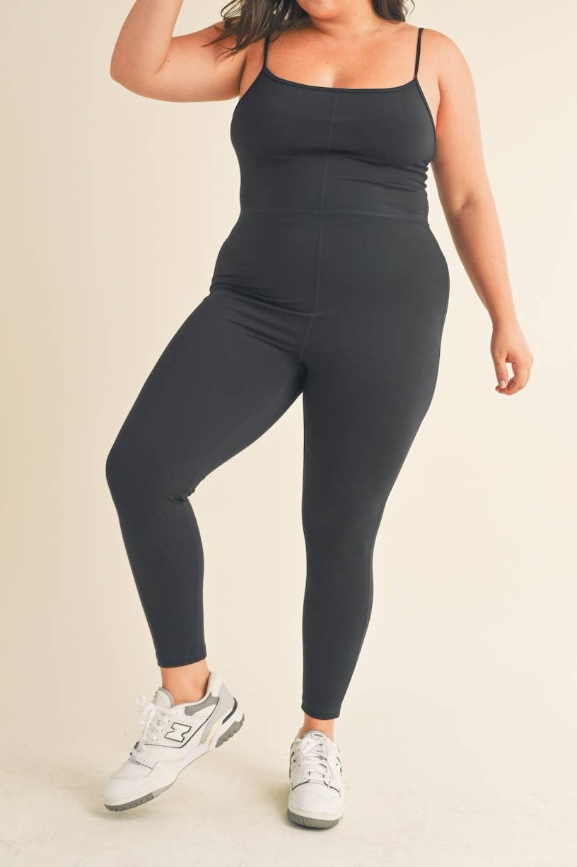 Plus Body Hugging 7/8 Length Jumpsuit