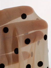 Sheer Polka Dot Mesh Top