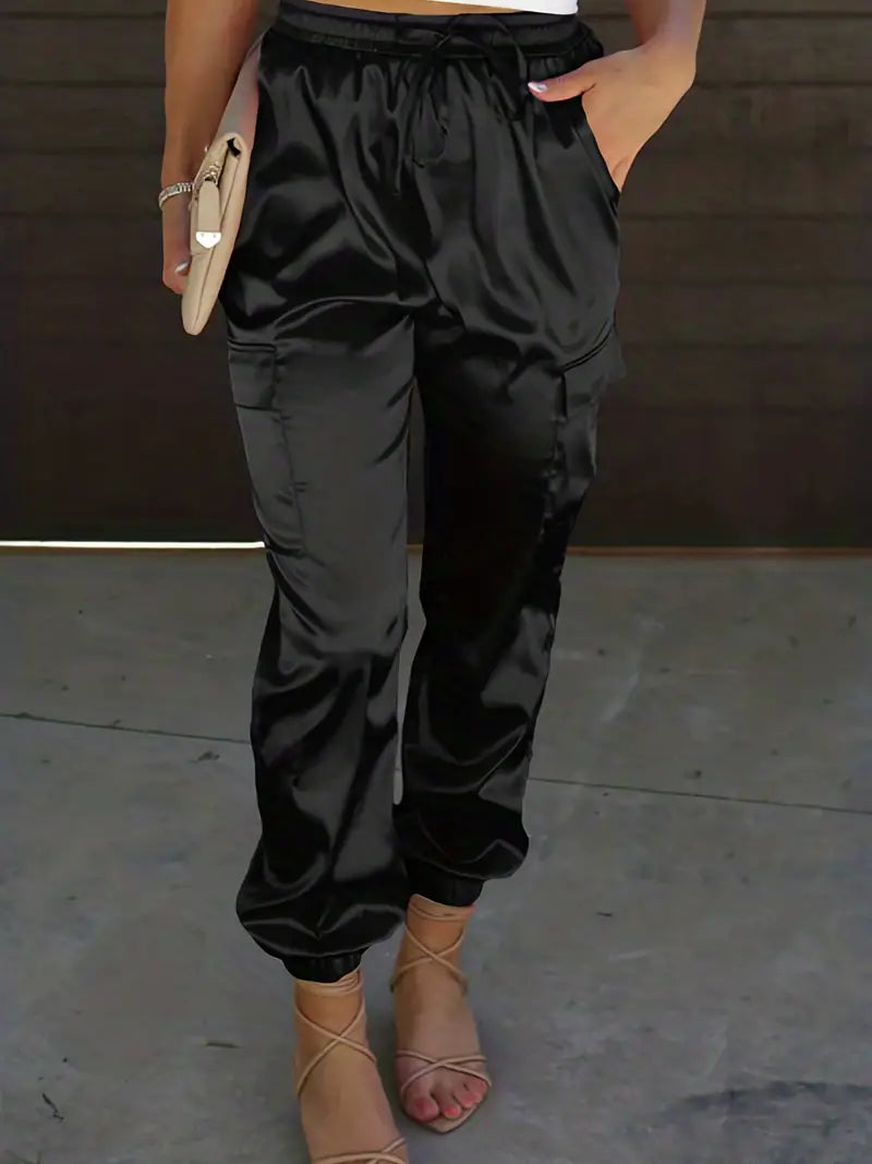 Plus Size Satin High Rise