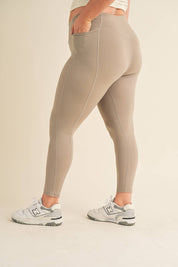 Plus Taupe Power Sculpt Eco Legging
