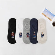 Bear Print Ankle Socks