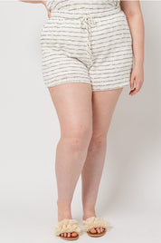 Plus Size Striped Shorts