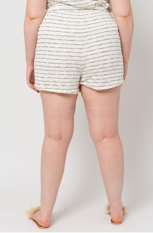 Plus Size Striped Shorts