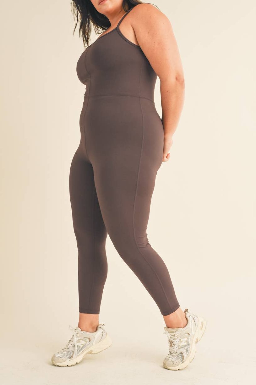 Plus Body Hugging 7/8 Length Jumpsuit